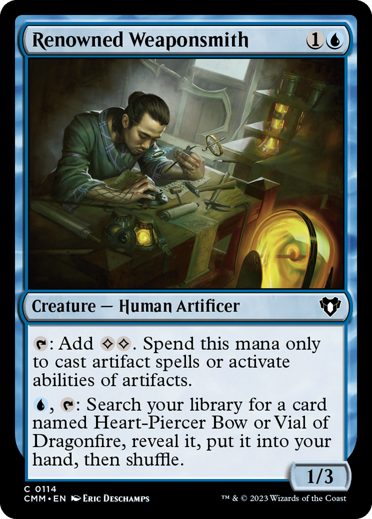 Renowned Weaponsmith [Commander Masters] | Dumpster Cat Games