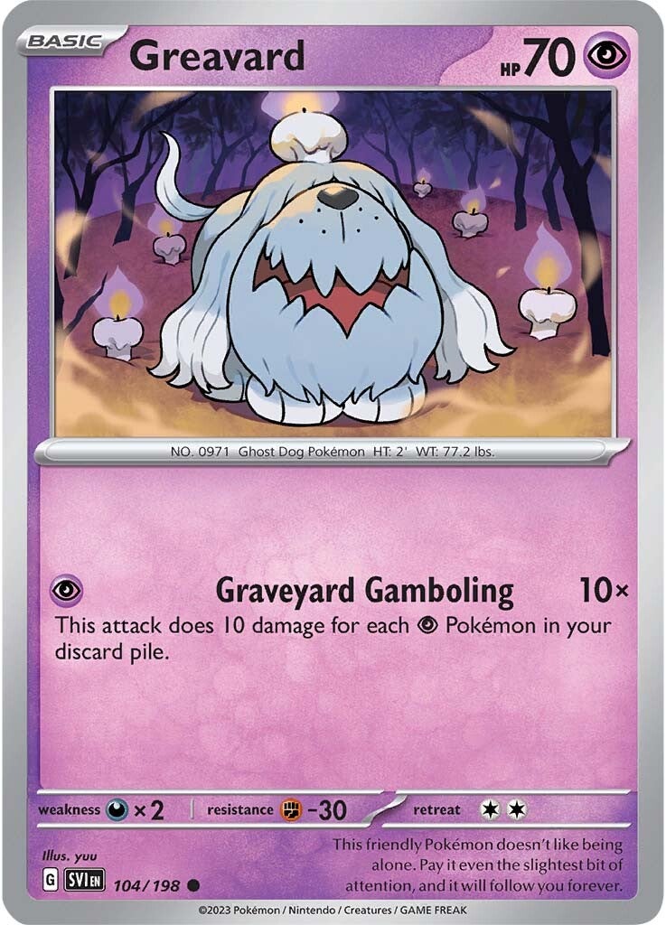 Greavard (104/198) [Scarlet & Violet: Base Set] | Dumpster Cat Games