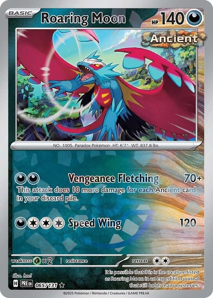 Roaring Moon (065/131) (Poke Ball Pattern) [Scarlet & Violet: Prismatic Evolutions] | Dumpster Cat Games