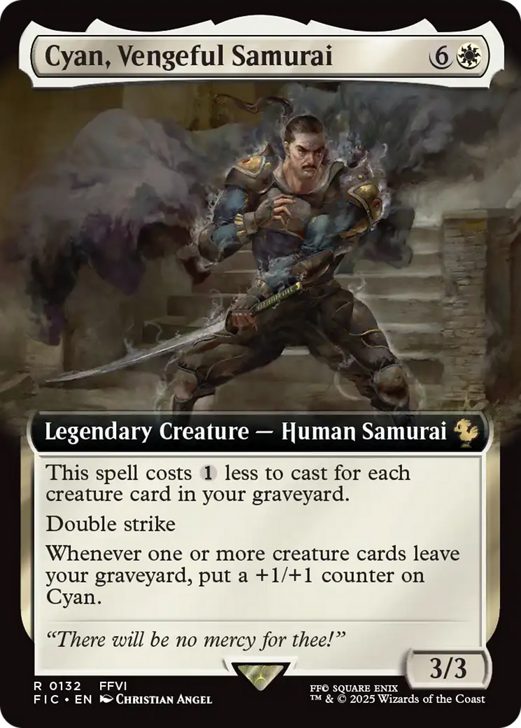Cyan, Vengeful Samurai (Extended Art) [FINAL FANTASY Commander] | Dumpster Cat Games
