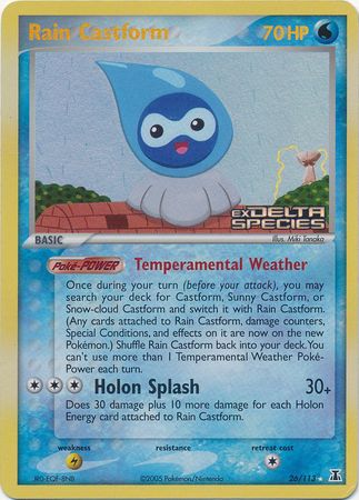 Rain Castform (26/113) (Stamped) [EX: Delta Species] | Dumpster Cat Games