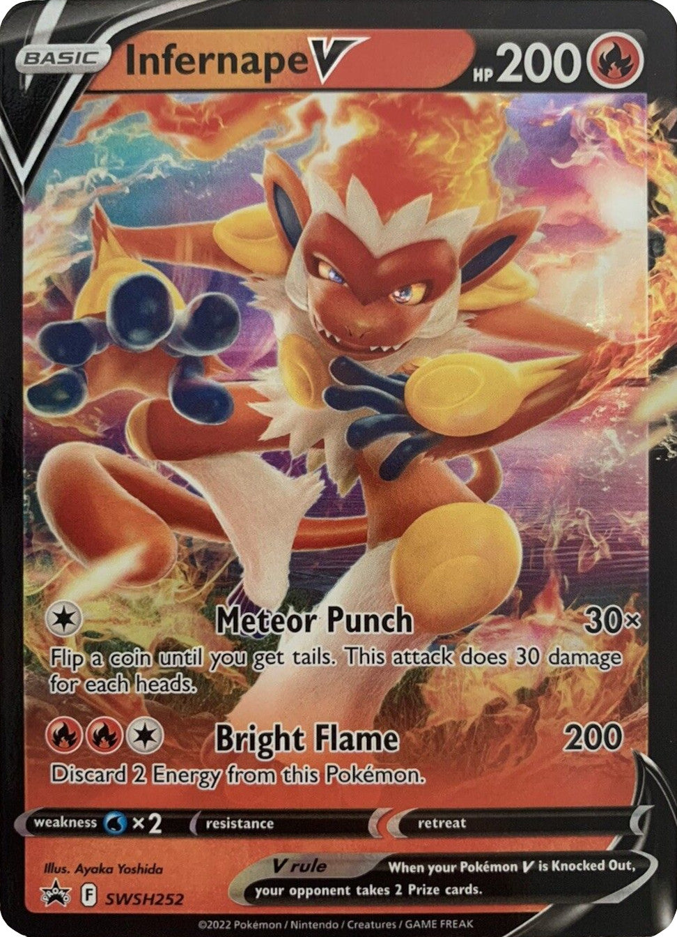 Infernape V (SWSH252) (Jumbo Card) [Sword & Shield: Black Star Promos] | Dumpster Cat Games