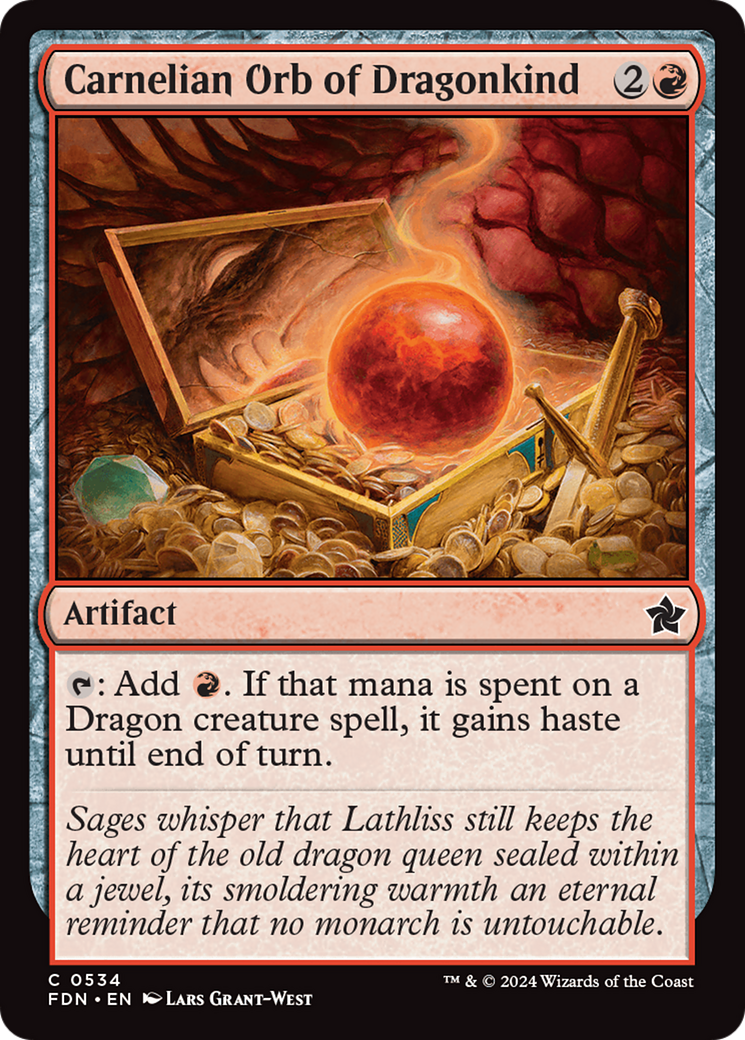 Carnelian Orb of Dragonkind [Foundations] | Dumpster Cat Games