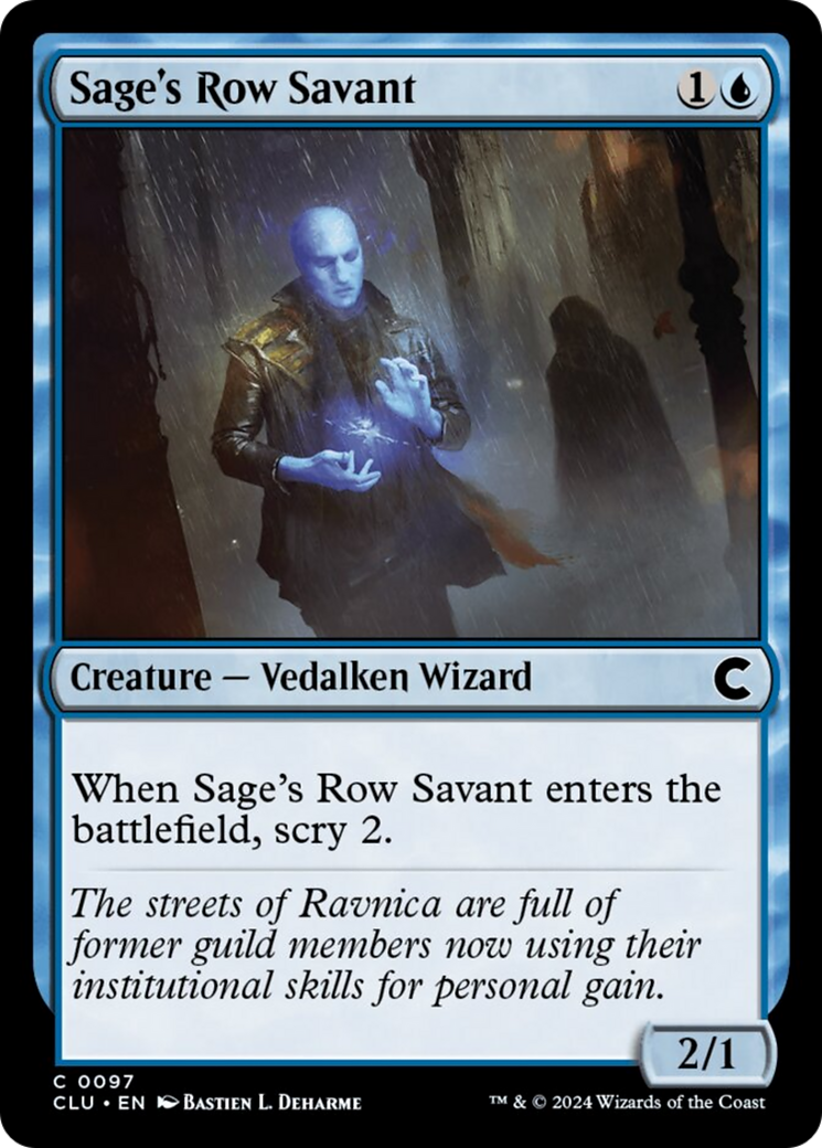 Sage's Row Savant [Ravnica: Clue Edition] | Dumpster Cat Games
