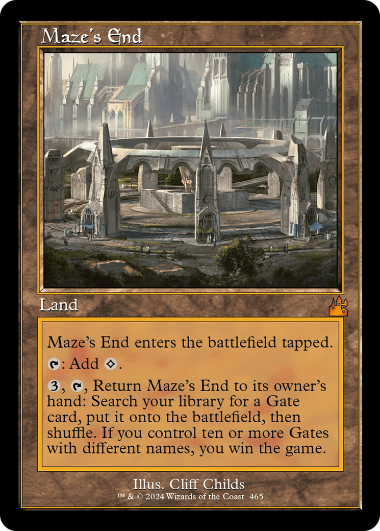 Maze's End (Retro Frame) [Ravnica Remastered] | Dumpster Cat Games