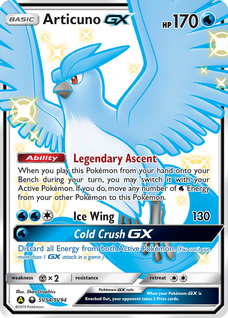 Articuno GX (SV54/SV94) [Sun & Moon: Hidden Fates - Shiny Vault] | Dumpster Cat Games