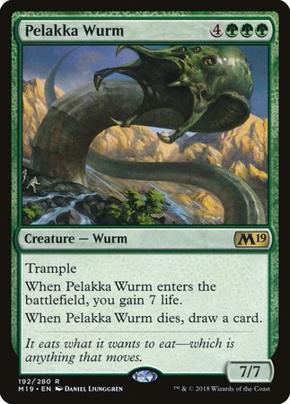 Pelakka Wurm [Core Set 2019] | Dumpster Cat Games