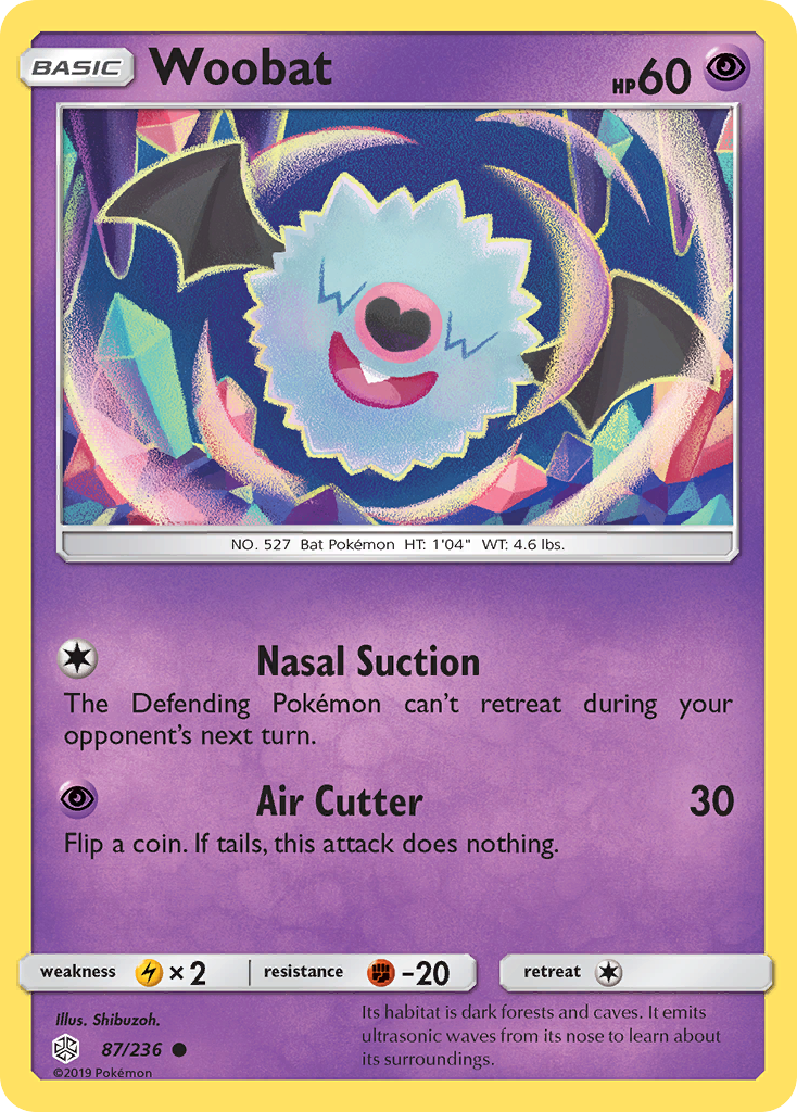 Woobat (87/236) [Sun & Moon: Cosmic Eclipse] | Dumpster Cat Games