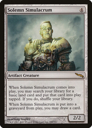 Solemn Simulacrum [Mirrodin] | Dumpster Cat Games