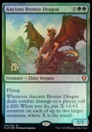 Ancient Bronze Dragon [Commander Legends: Battle for Baldur's Gate Prerelease Promos] | Dumpster Cat Games