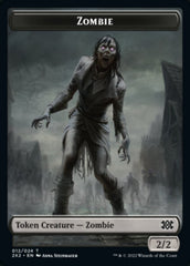 Zombie // Knight Double-sided Token [Double Masters 2022 Tokens] | Dumpster Cat Games