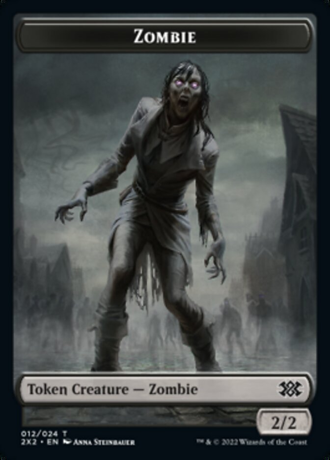 Zombie // Vampire Double-sided Token [Double Masters 2022 Tokens] | Dumpster Cat Games