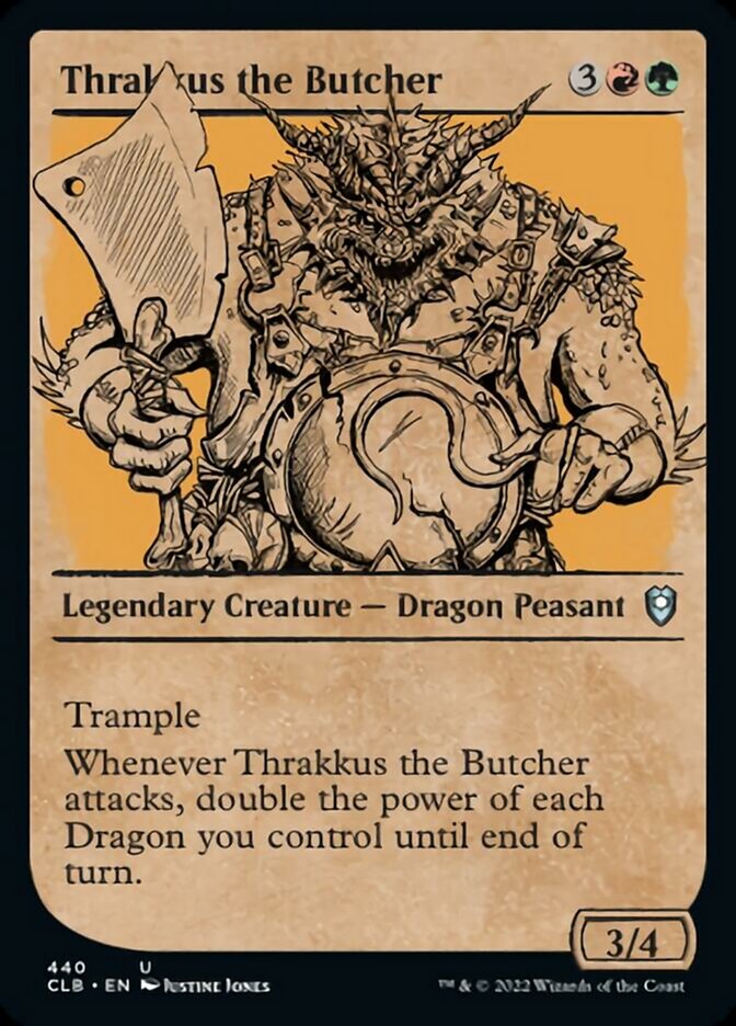 Thrakkus the Butcher (Showcase) [Commander Legends: Battle for Baldur's Gate] | Dumpster Cat Games