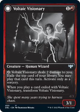 Voltaic Visionary // Volt-Charged Berserker [Innistrad: Double Feature] | Dumpster Cat Games