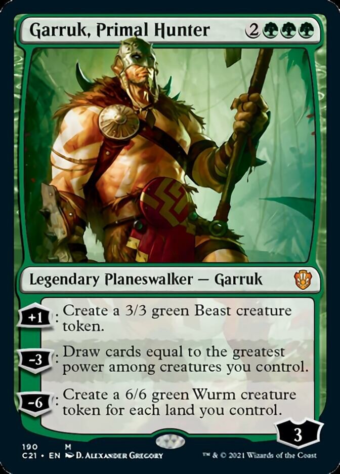 Garruk, Primal Hunter [Commander 2021] | Dumpster Cat Games