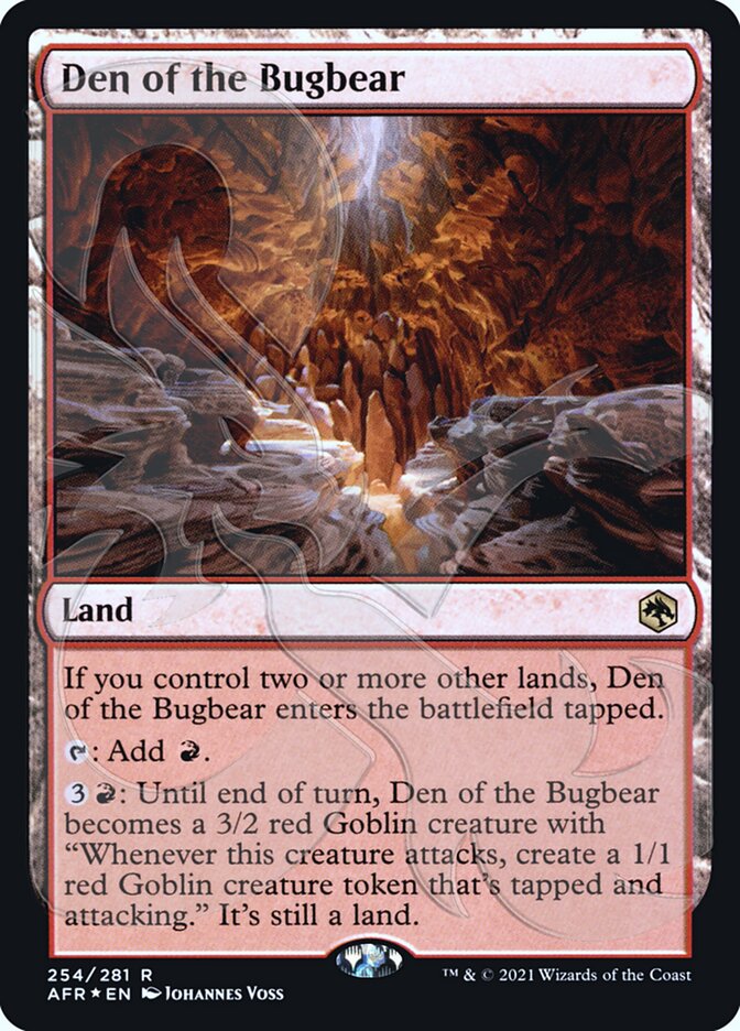 Den of the Bugbear (Ampersand Promo) [Dungeons & Dragons: Adventures in the Forgotten Realms Promos] | Dumpster Cat Games