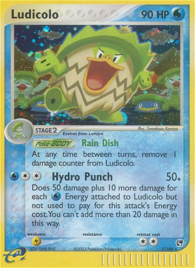 Ludicolo (7/100) [EX: Sandstorm] | Dumpster Cat Games