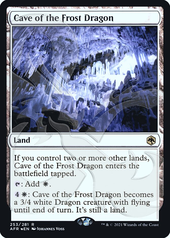 Cave of the Frost Dragon (Ampersand Promo) [Dungeons & Dragons: Adventures in the Forgotten Realms Promos] | Dumpster Cat Games