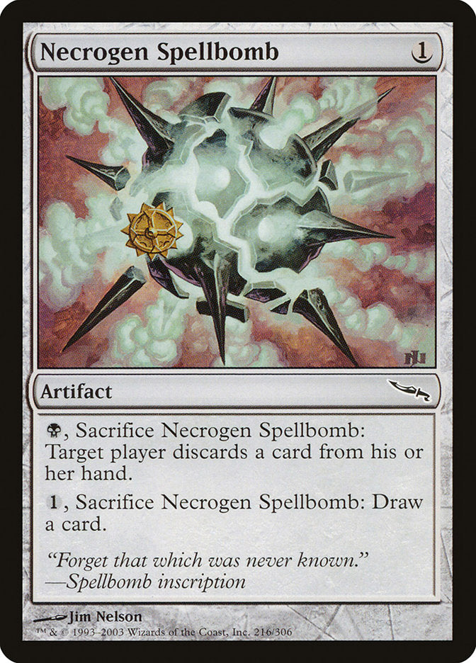 Necrogen Spellbomb [Mirrodin] | Dumpster Cat Games