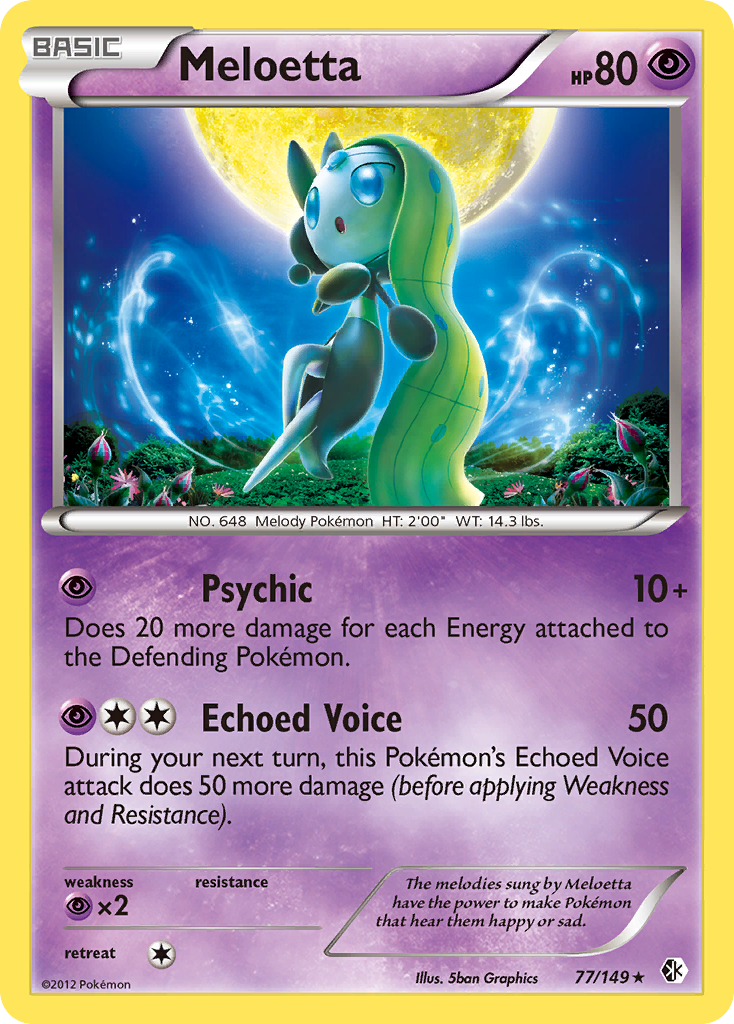 Meloetta (77/149) (Theme Deck Exclusive) [Black & White: Boundaries Crossed] | Dumpster Cat Games