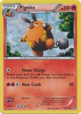 Pignite (17/114) (Cracked Ice Holo) [Black & White: Base Set] | Dumpster Cat Games