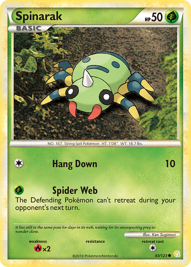 Spinarak (83/123) [HeartGold & SoulSilver: Base Set] | Dumpster Cat Games