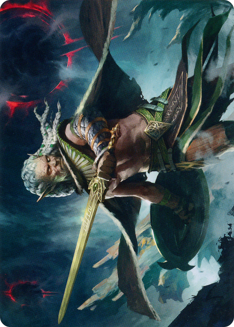 Serpent-Blade Assailant Art Card (40) [March of the Machine Art Series] | Dumpster Cat Games