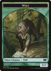 Treefolk // Wolf Double-sided Token [Commander 2014 Tokens] | Dumpster Cat Games