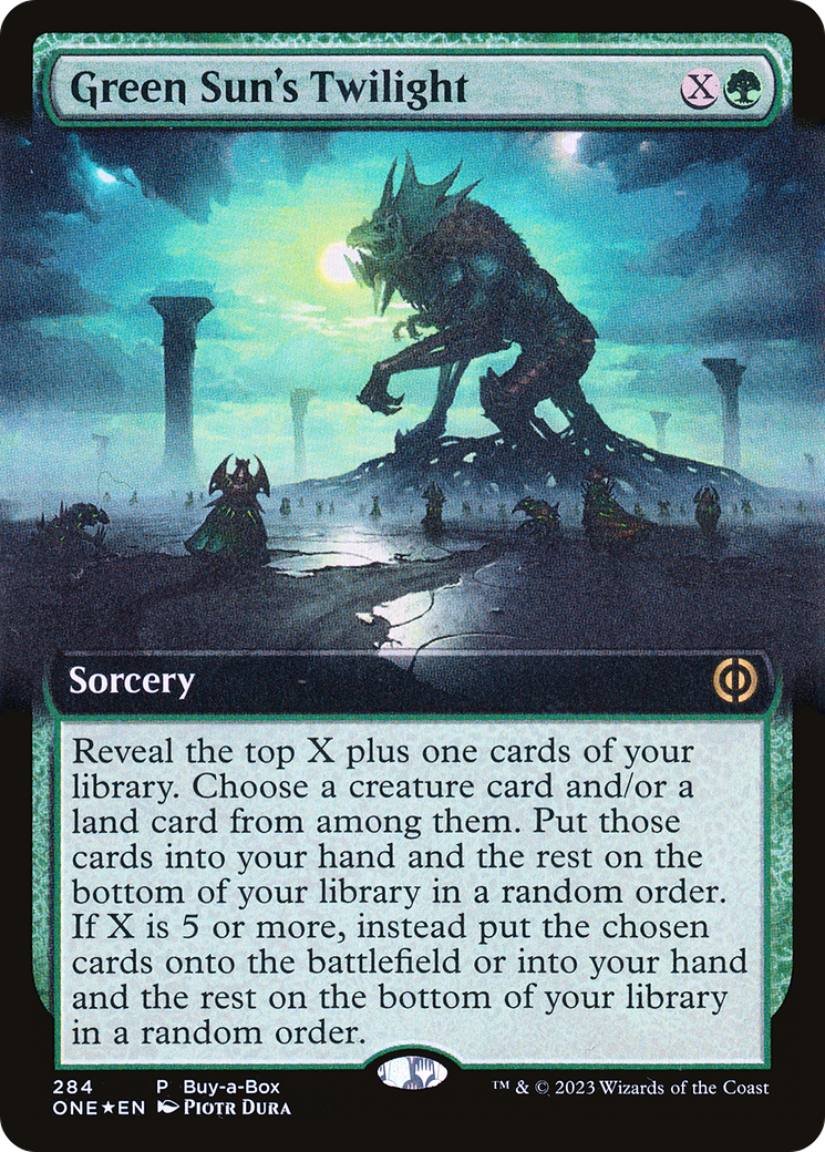 Green Sun's Twilight (Buy-A-Box) (Extended Art) [Phyrexia: All Will Be One] | Dumpster Cat Games