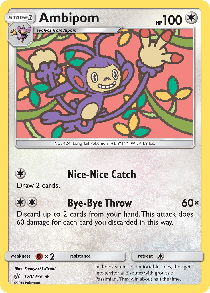 Ambipom (170/236) [Sun & Moon: Cosmic Eclipse] | Dumpster Cat Games
