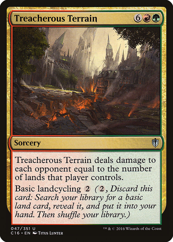 Treacherous Terrain [Commander 2016] | Dumpster Cat Games