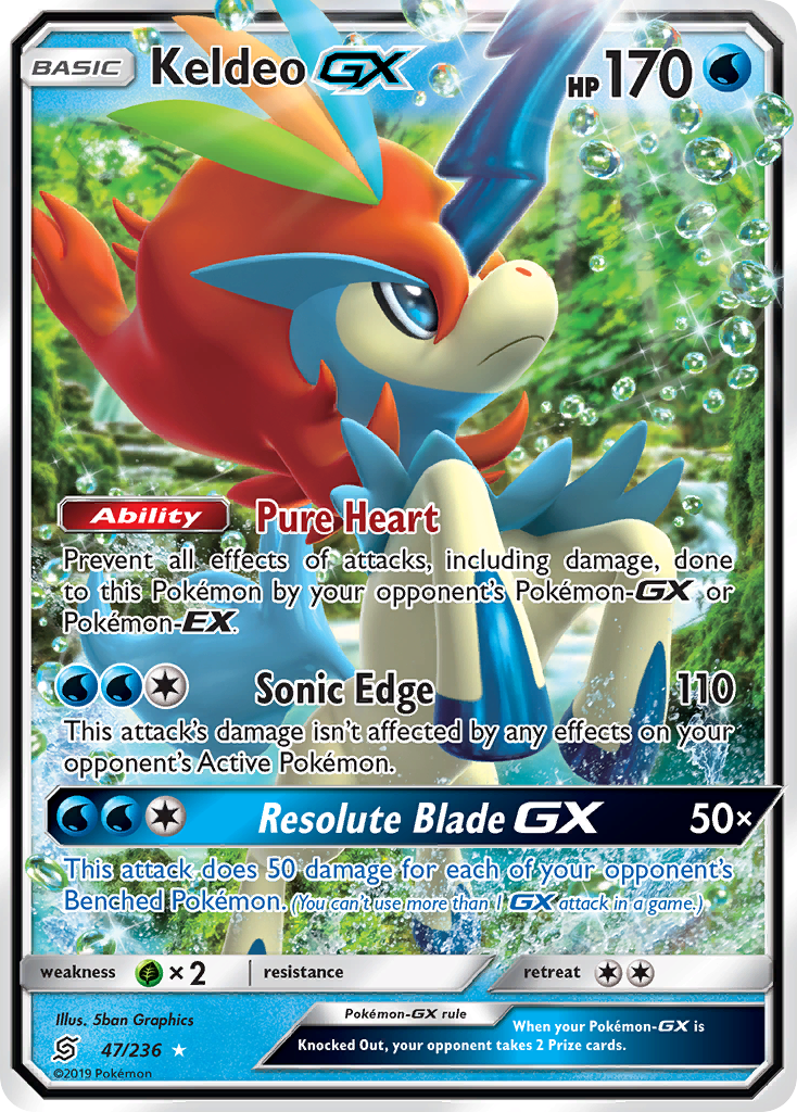 Keldeo GX (47/236) [Sun & Moon: Unified Minds] | Dumpster Cat Games