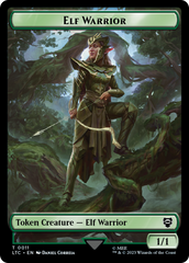 Elf Warrior // Insect Double Sided Token [The Lord of the Rings: Tales of Middle-Earth Commander Tokens] | Dumpster Cat Games