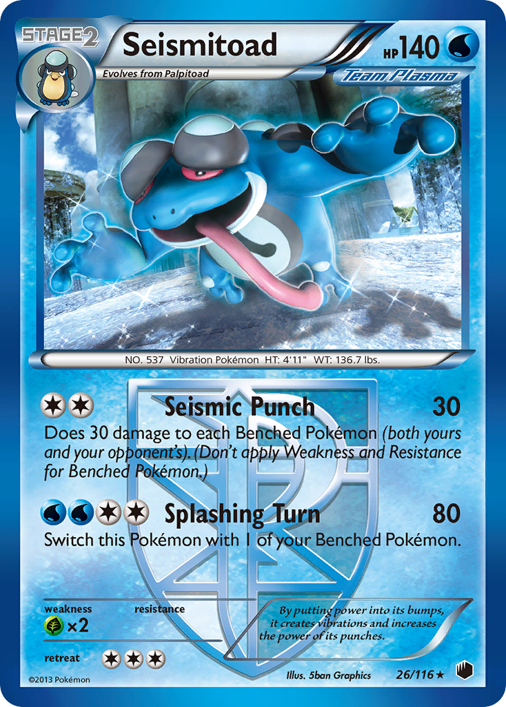 Seismitoad (26/116) [Black & White: Plasma Freeze] | Dumpster Cat Games