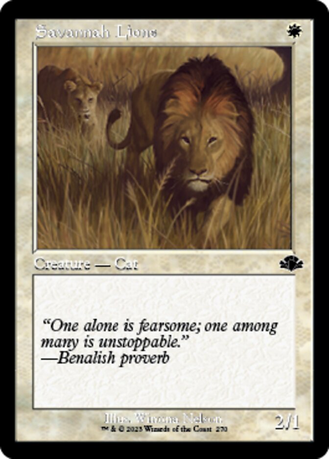 Savannah Lions (Retro) [Dominaria Remastered] | Dumpster Cat Games
