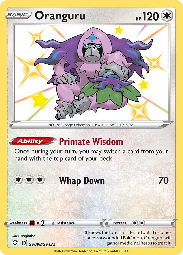 Oranguru (SV098/SV122) [Sword & Shield: Shining Fates] | Dumpster Cat Games