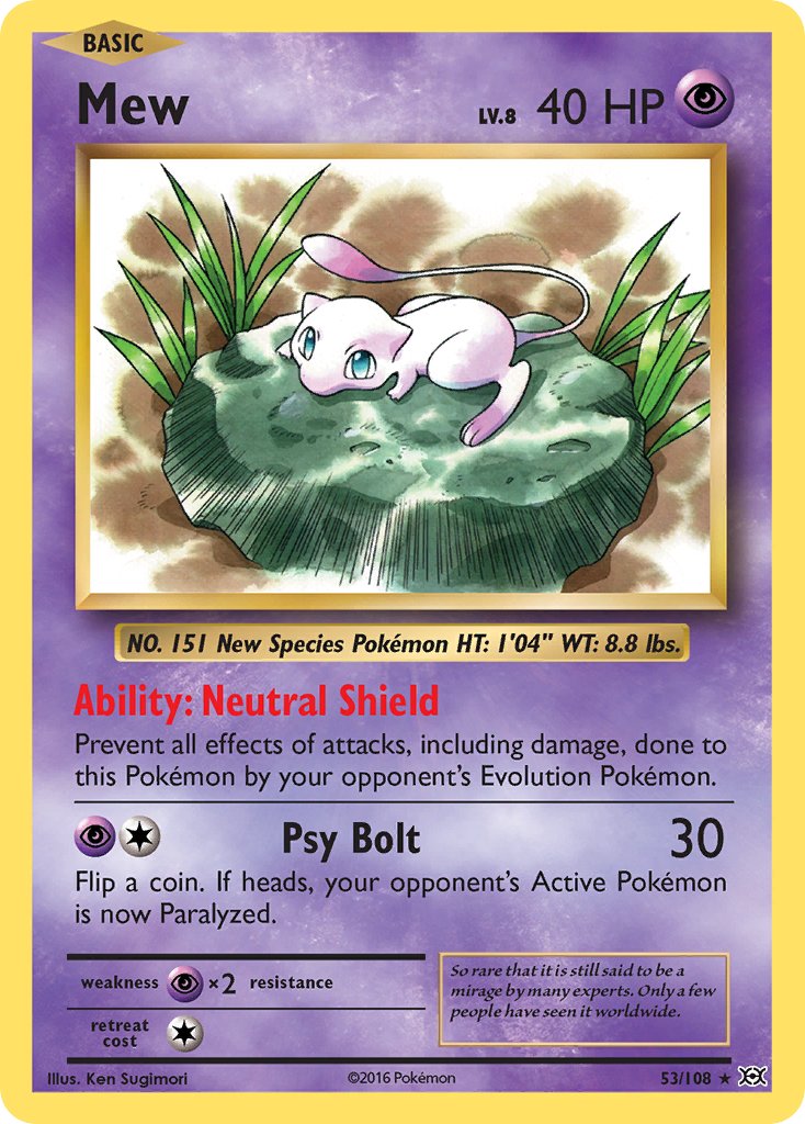 Mew (53/108) (Theme Deck Exclusive) [XY: Evolutions] | Dumpster Cat Games