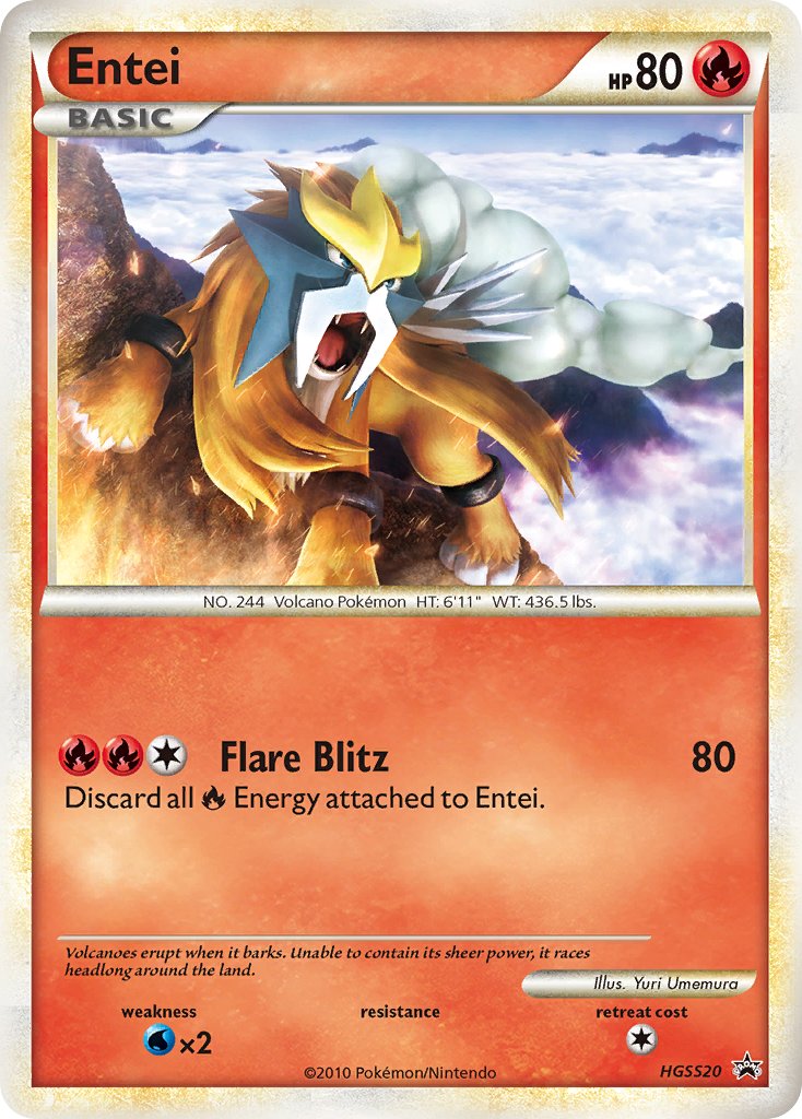 Entei (HGSS20) [HeartGold & SoulSilver: Black Star Promos] | Dumpster Cat Games