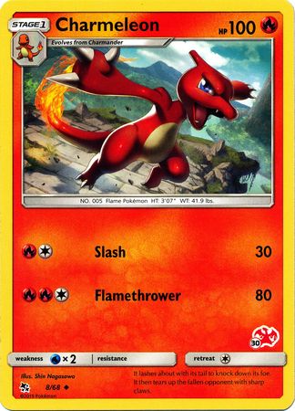 Charmeleon (8/68) (Charizard Stamp #30) [Battle Academy 2020] | Dumpster Cat Games