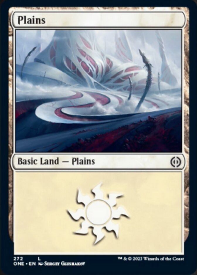 Plains (272) [Phyrexia: All Will Be One] | Dumpster Cat Games