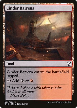 Cinder Barrens [Commander 2019] | Dumpster Cat Games