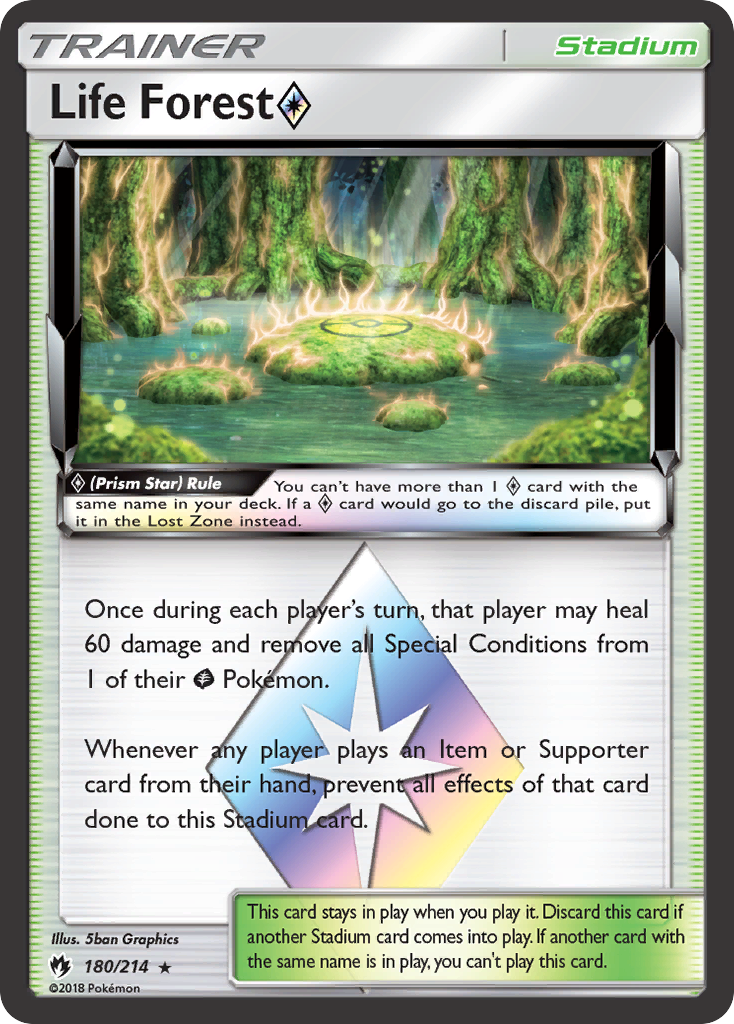 Life Forest (180/214) (Prism Star) [Sun & Moon: Lost Thunder] | Dumpster Cat Games