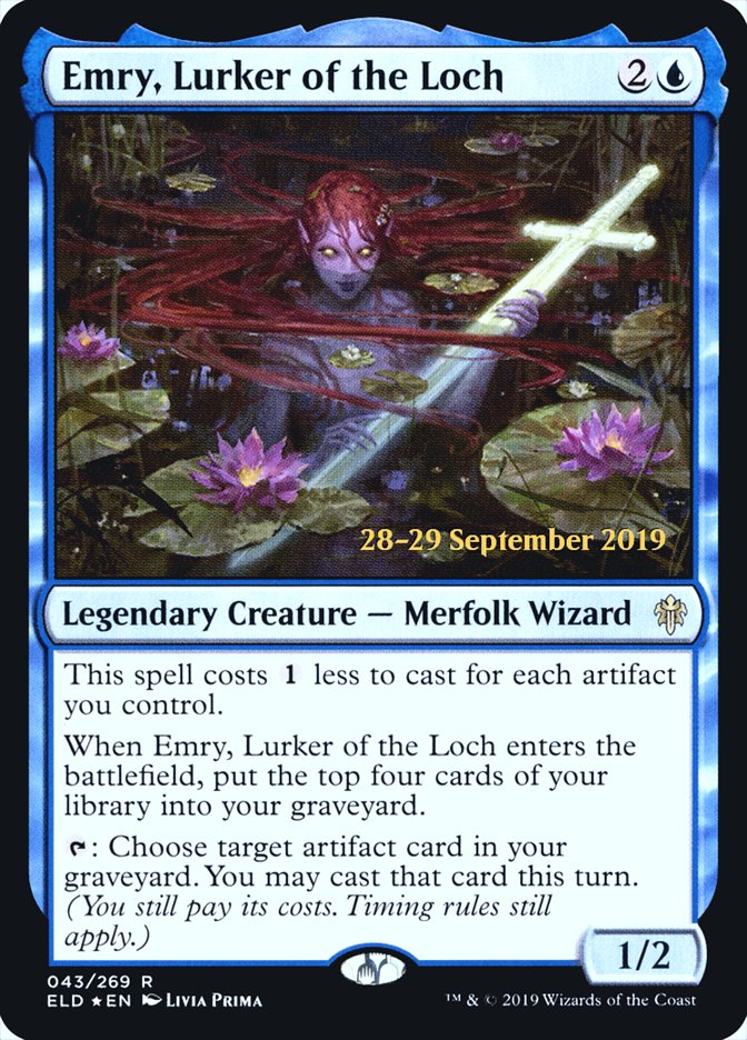 Emry, Lurker of the Loch  [Throne of Eldraine Prerelease Promos] | Dumpster Cat Games