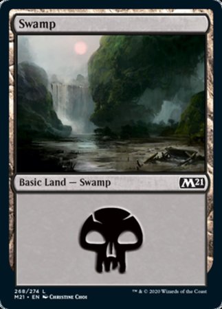Swamp (268) [Core Set 2021] | Dumpster Cat Games