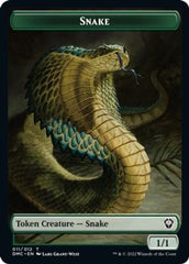 Snake // Hydra Double-sided Token [Dominaria United Commander Tokens] | Dumpster Cat Games
