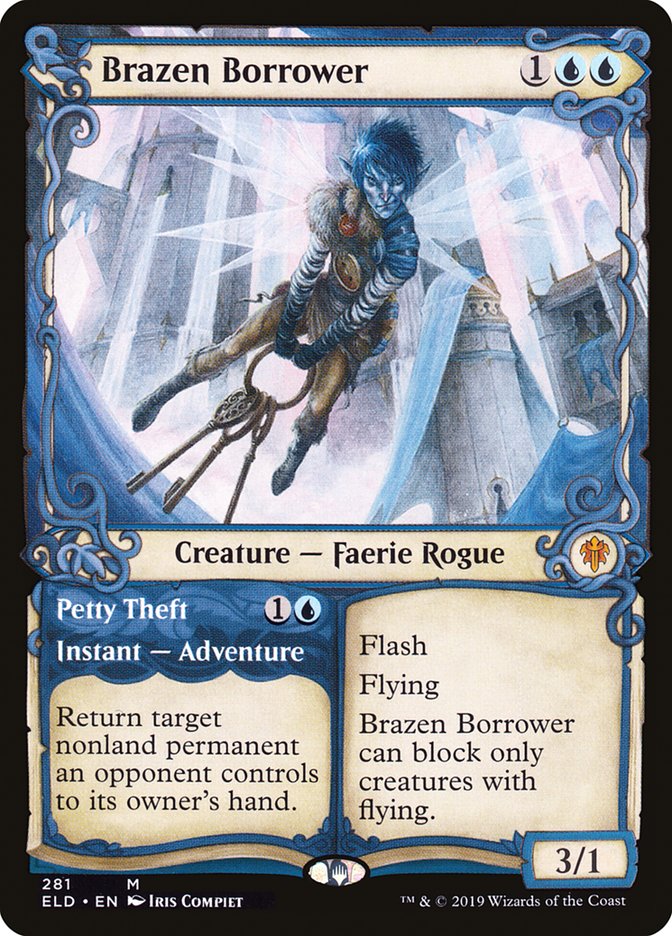 Brazen Borrower // Petty Theft (Showcase) [Throne of Eldraine] | Dumpster Cat Games