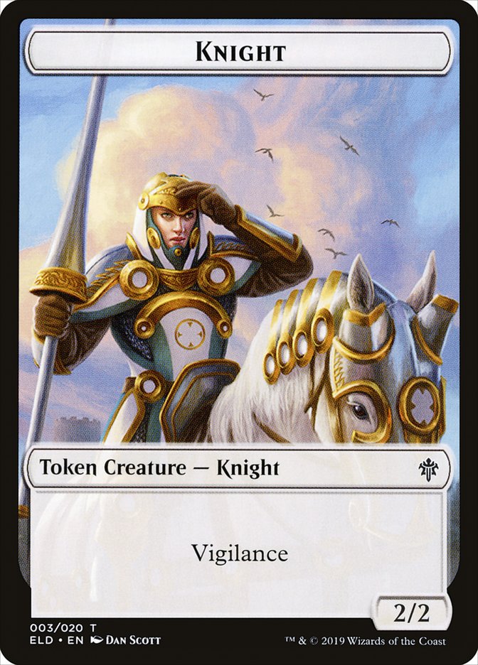 Knight [Throne of Eldraine Tokens] | Dumpster Cat Games