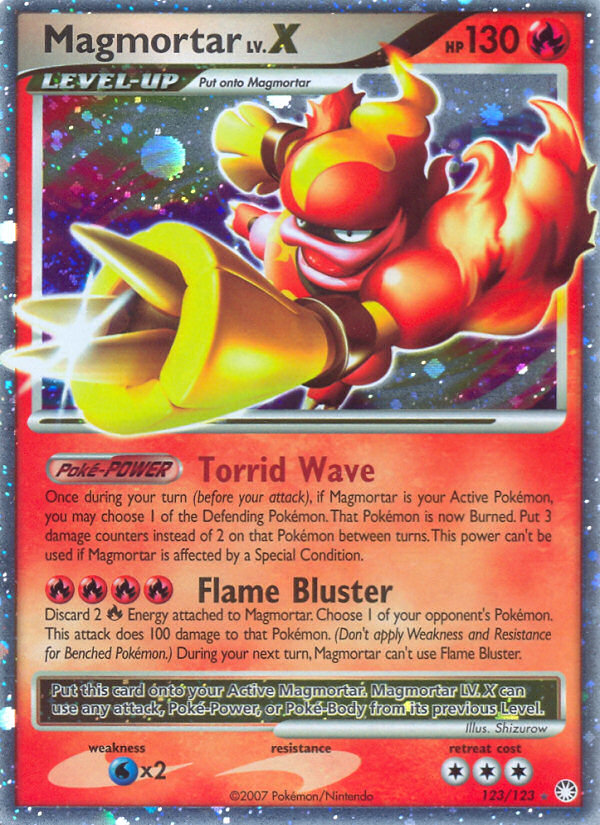 Magmortar LV.X (123/123) [Diamond & Pearl: Mysterious Treasures] | Dumpster Cat Games