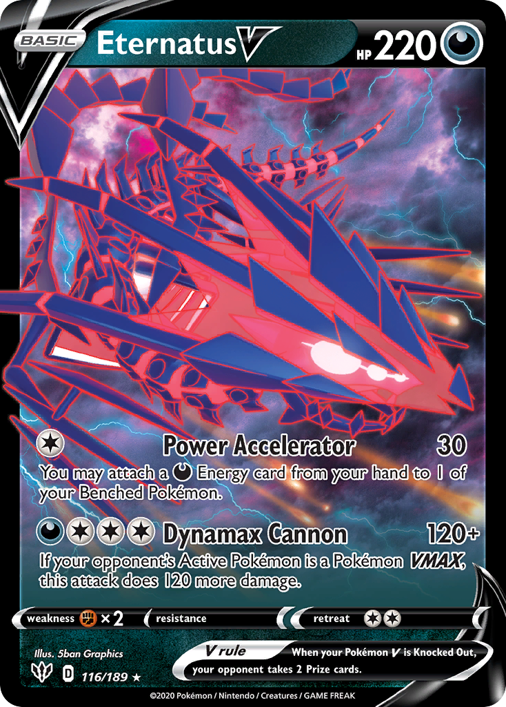 Eternatus V (116/189) (Jumbo Card) [Sword & Shield: Darkness Ablaze] | Dumpster Cat Games