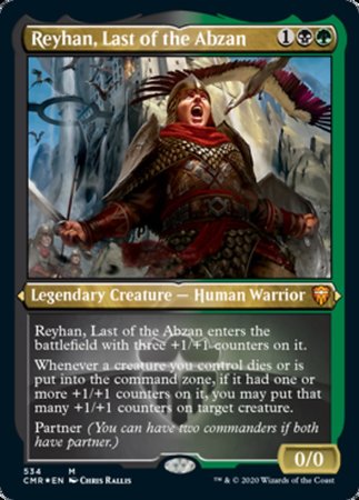 Reyhan, Last of the Abzan (Foil Etched) [Commander Legends] | Dumpster Cat Games
